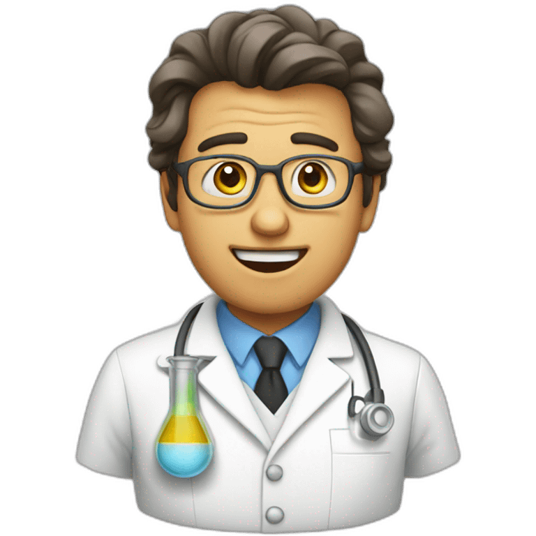 Crazy chemist emoji