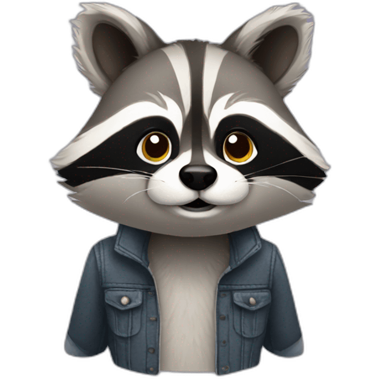 Raccoon designer emoji