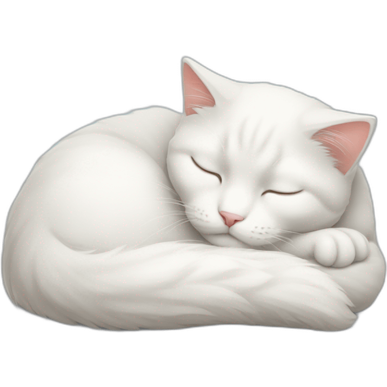 white-cat-sleep emoji