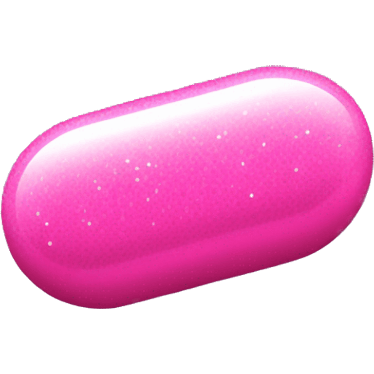 Pink glittery pill emoji