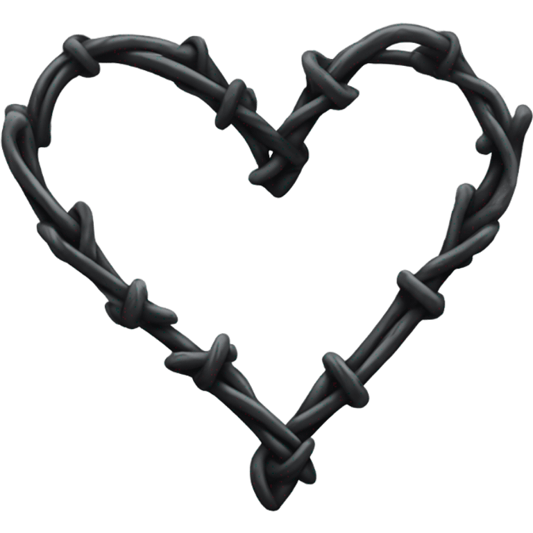 Black barbed wire heart emoji