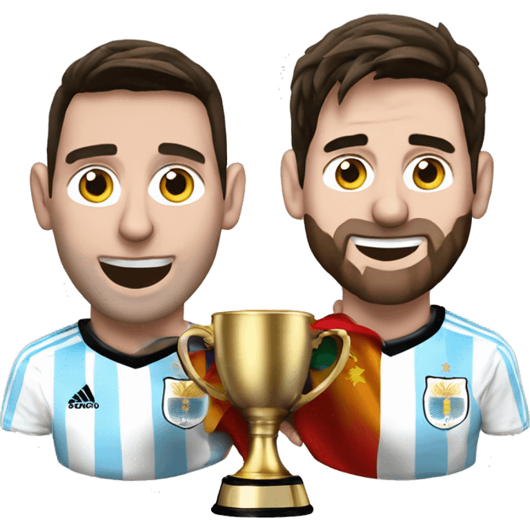 messi con la copa del mundo con argentina emoji