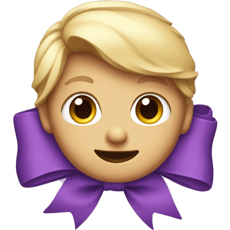 Purple bow emoji