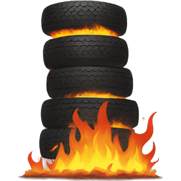 pile of tires on fire emoji