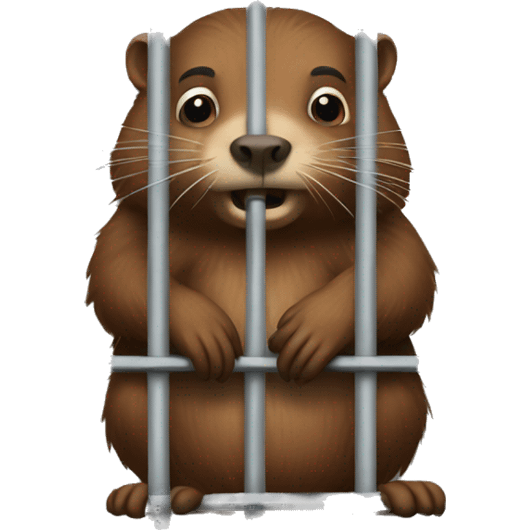 Beaver in prison emoji