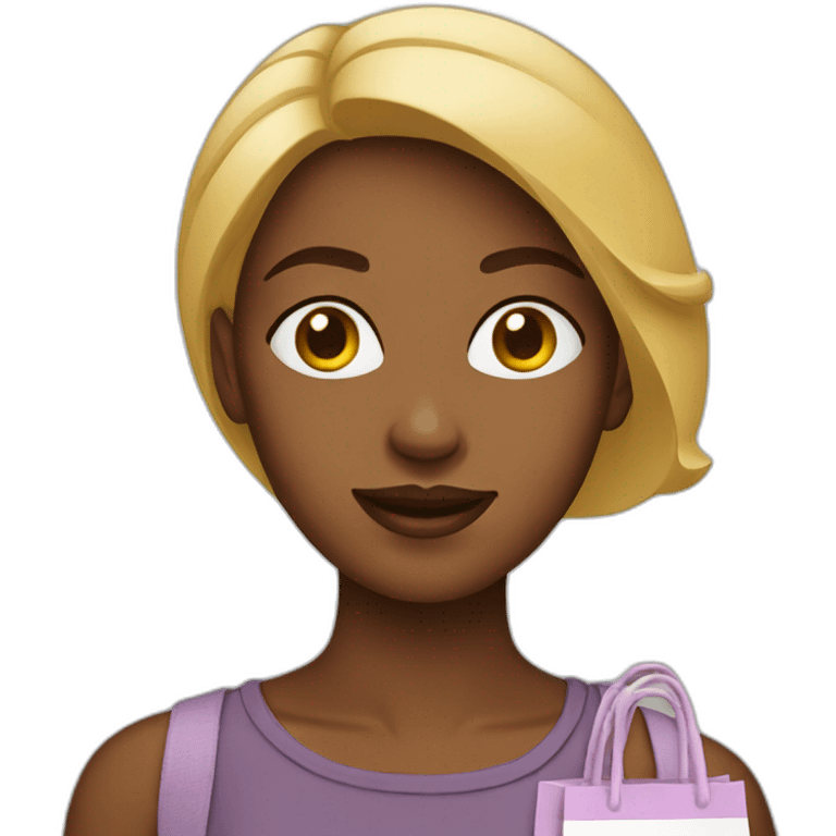 woman in shopping emoji