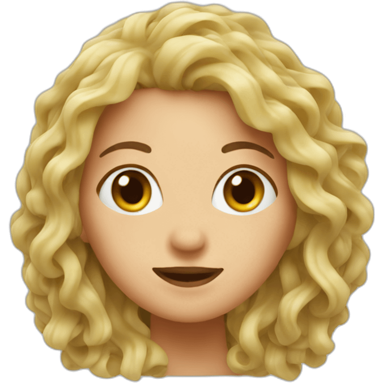 pasta hair woman emoji