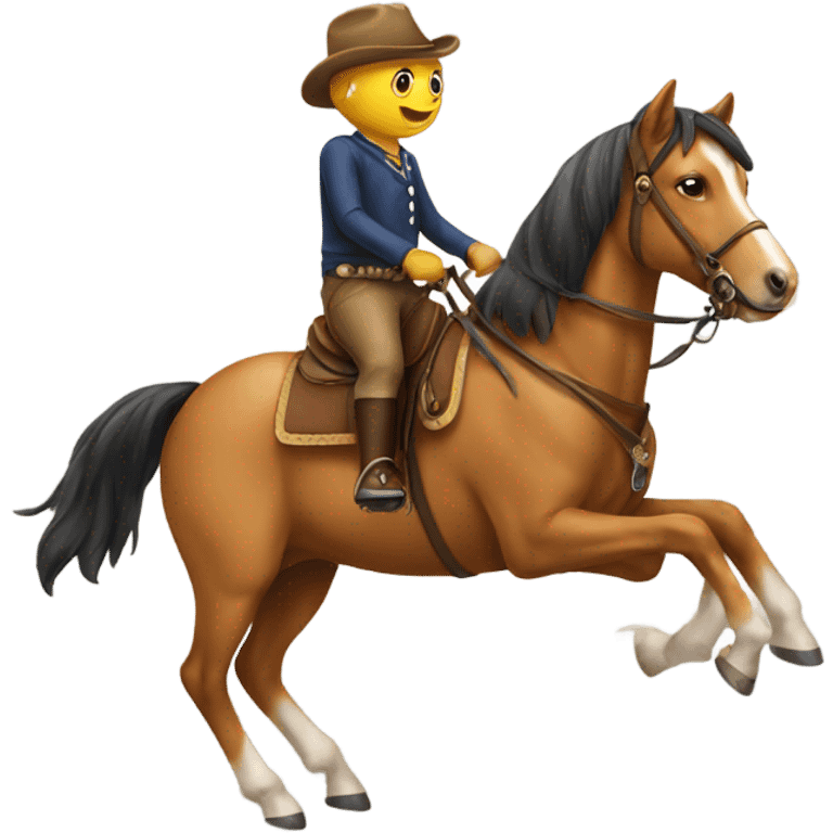 Dog riding a horse emoji