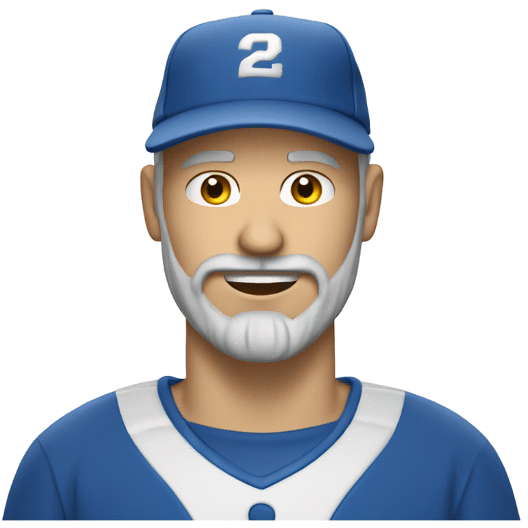 White man with gray goatee and baseball hat playing pickleball emoji