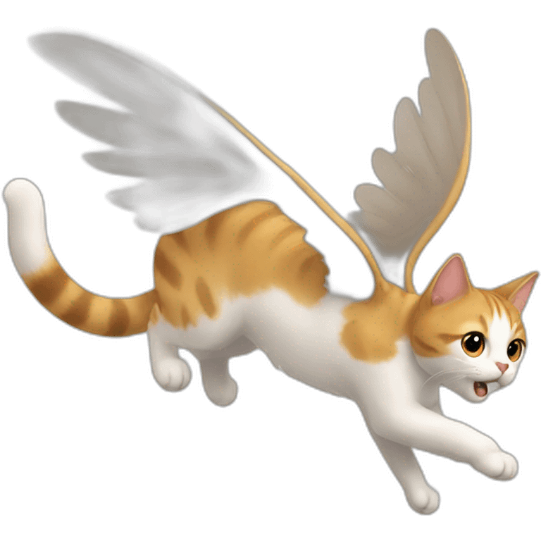 flying cat emoji