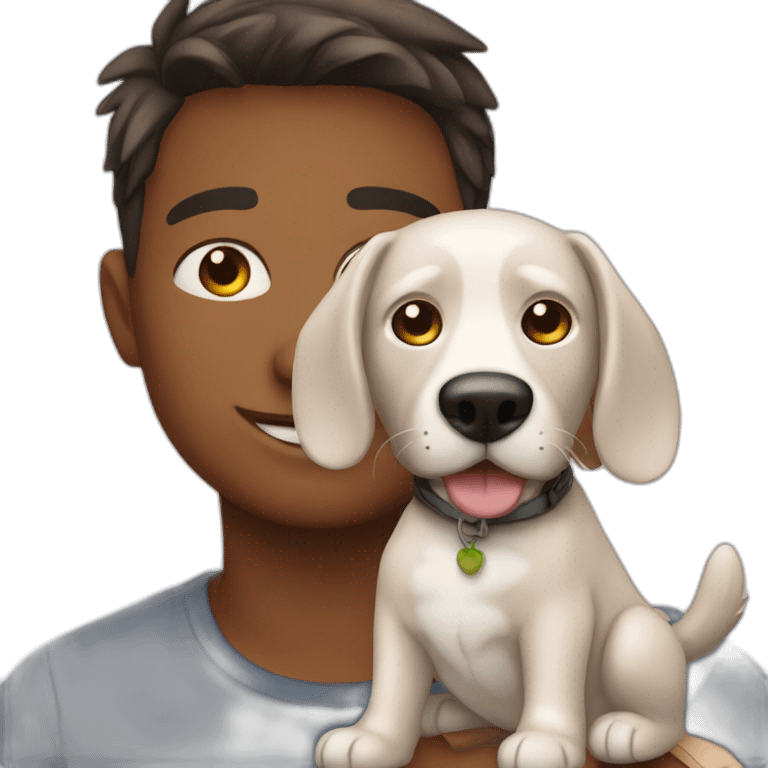 Chat avec un chien emoji