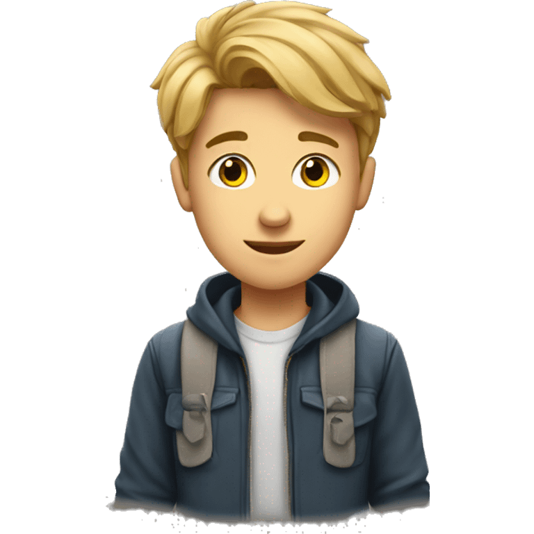 A teenage boy student emoji