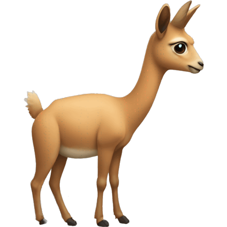 vicuna standing next to a trash bin emoji