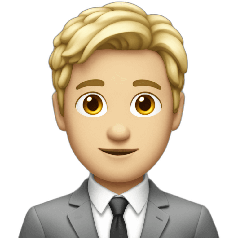 Posh-boy-with-gray-suit-and-1-million-euro emoji