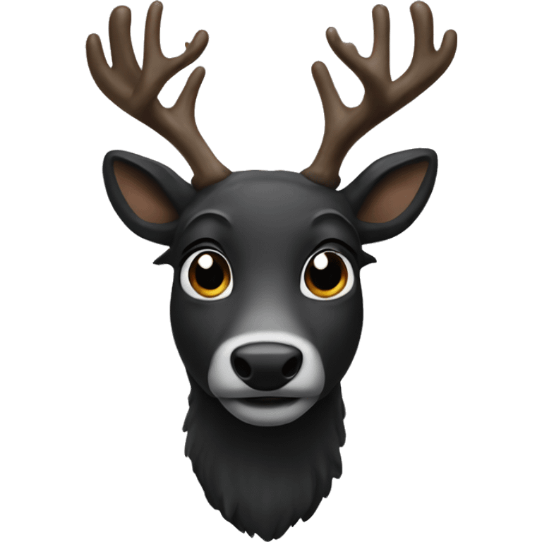 black-reindeer emoji