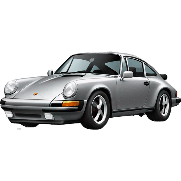 Porsche 911 in gray color  emoji