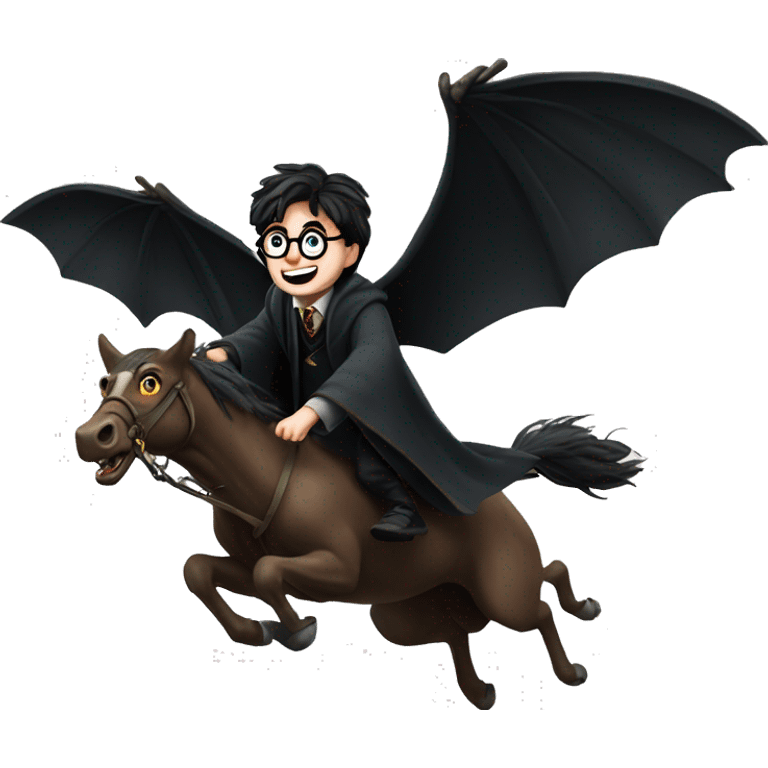 Harry Potter Flying on a brom emoji