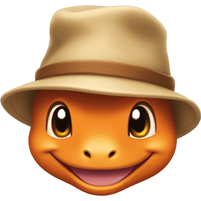 Charmander wearing hat emoji