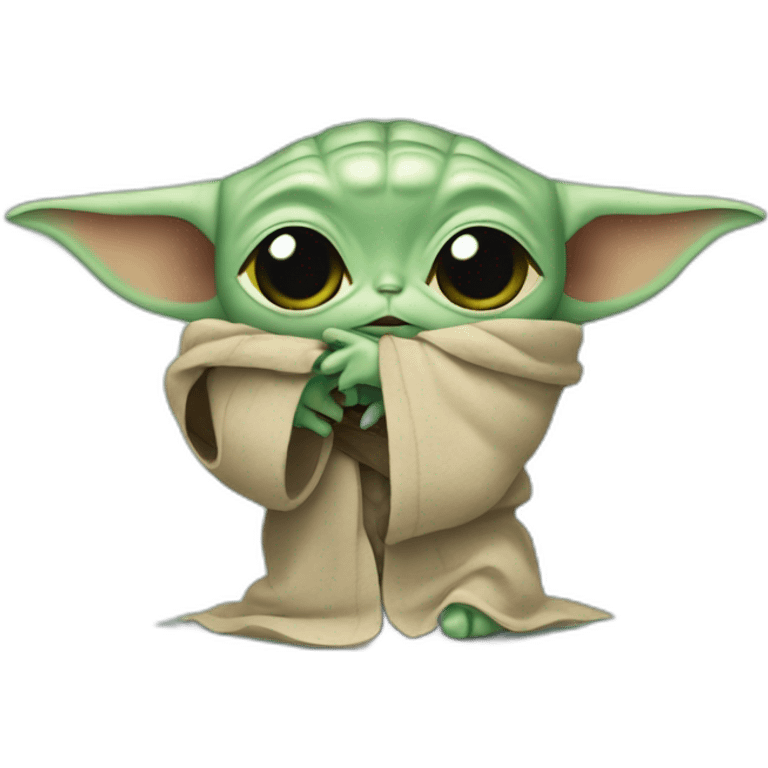 Baby Yoda leg broken emoji