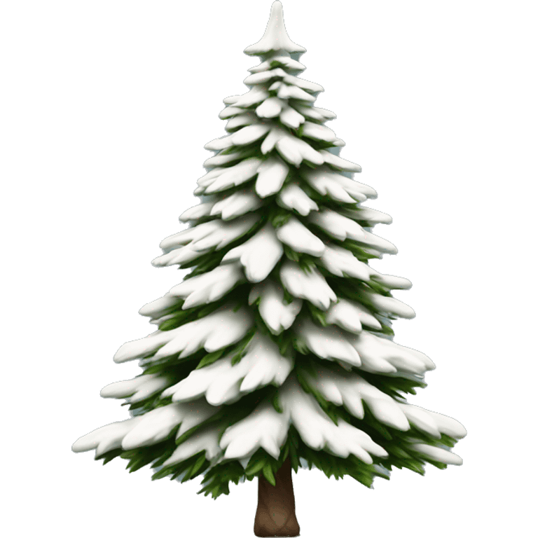 Realistic isolated off white fir christmas tree   emoji