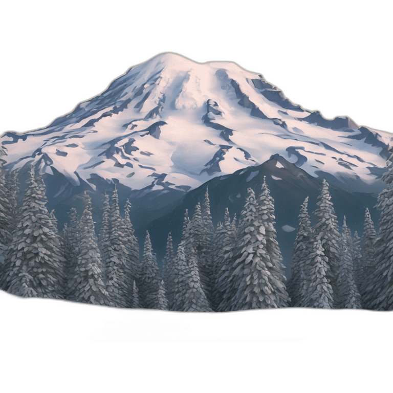 Snowy-mountain-mt-mount-rainier emoji