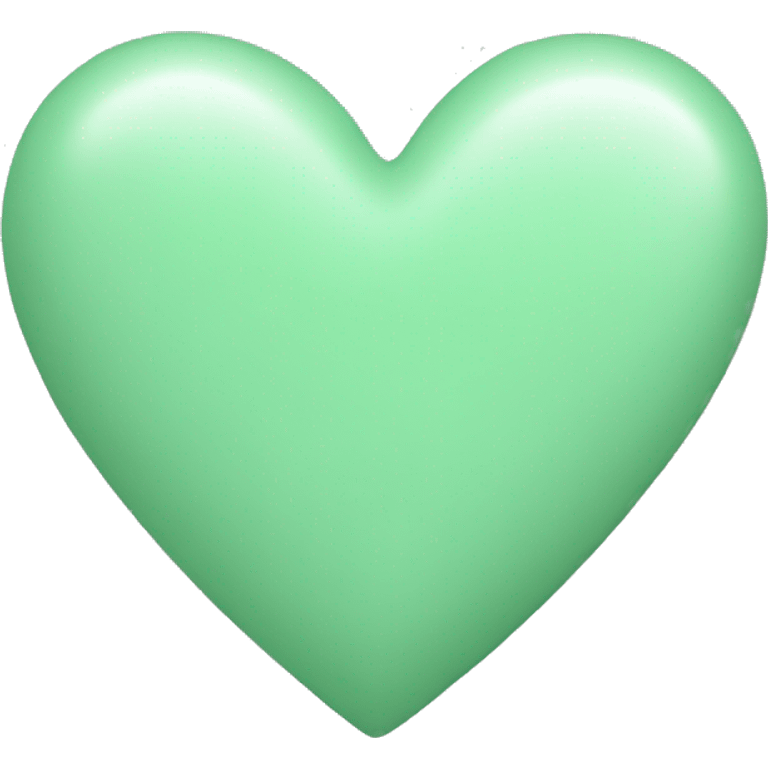 Pastel green heart  emoji