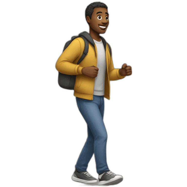 A man running errands emoji