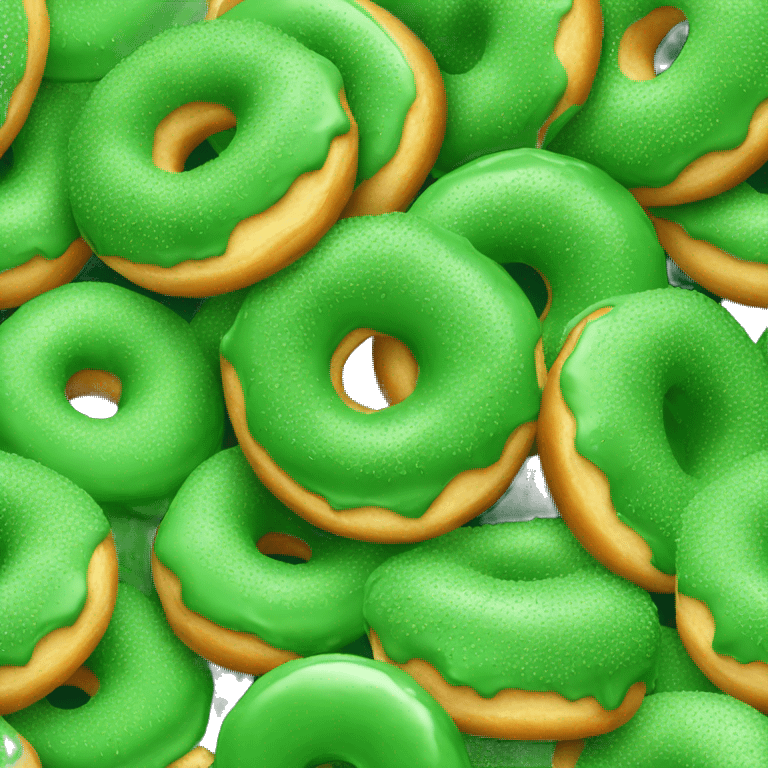 doughnut with green glaze emoji