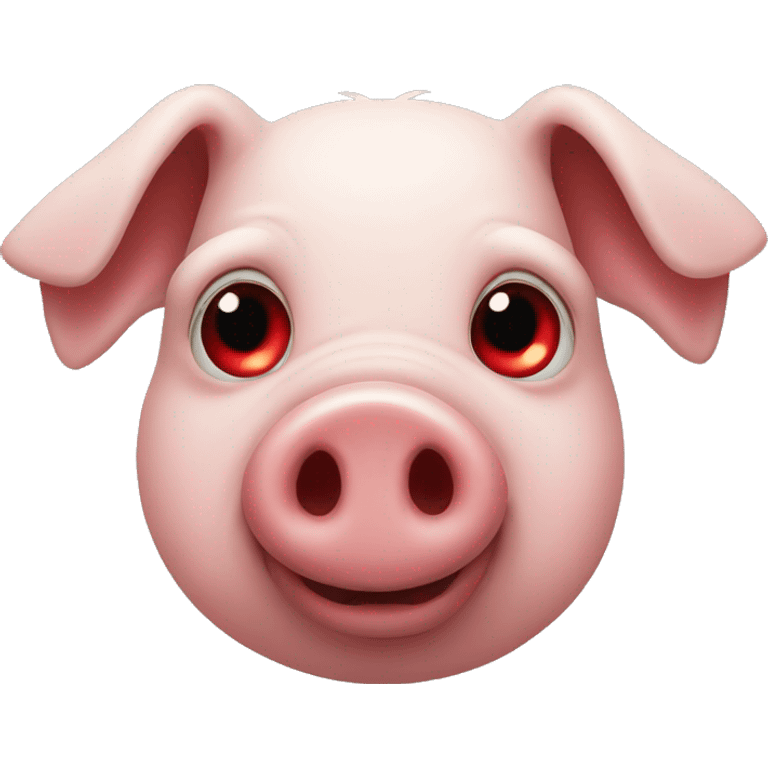 pig with red eyes emoji