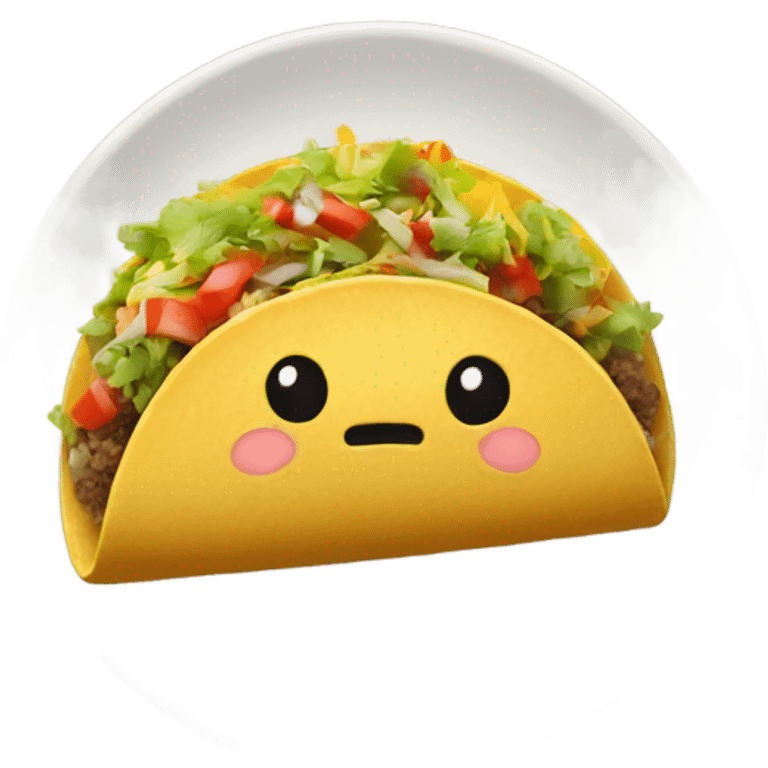 Taco on plate emoji