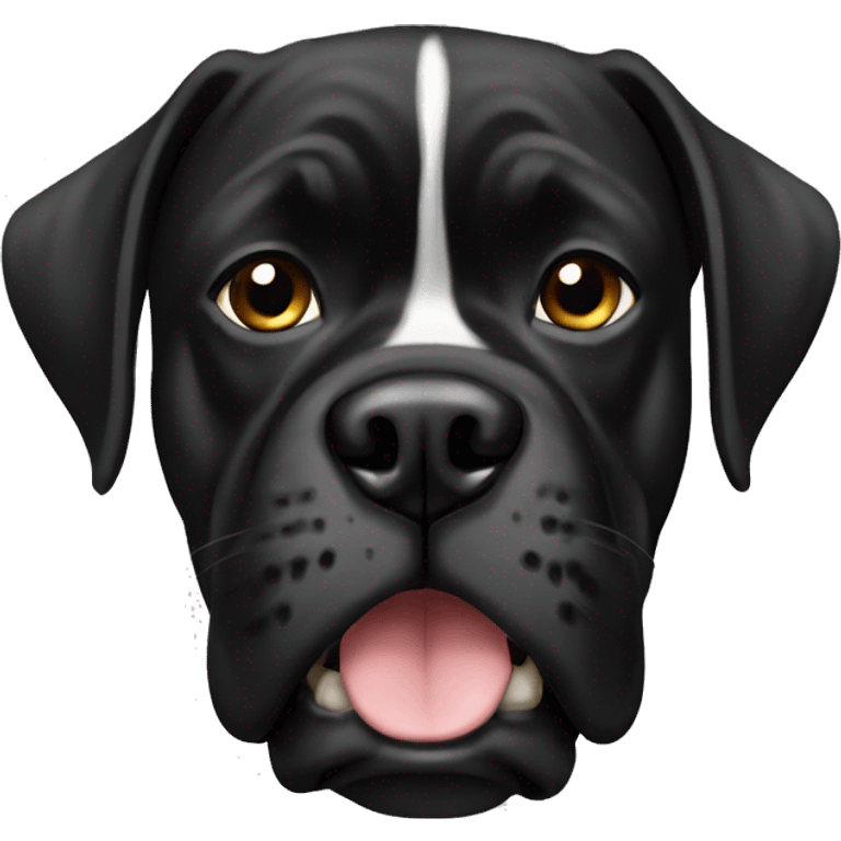 Black boxer dog emoji