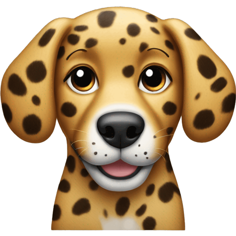 leopard print dog emoji