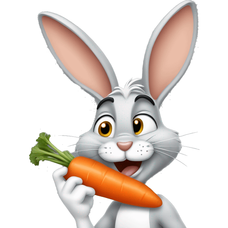 Bugs Bunny eating a carrot  emoji