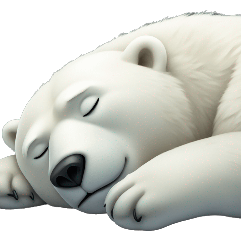 Polar bear sleeping  emoji