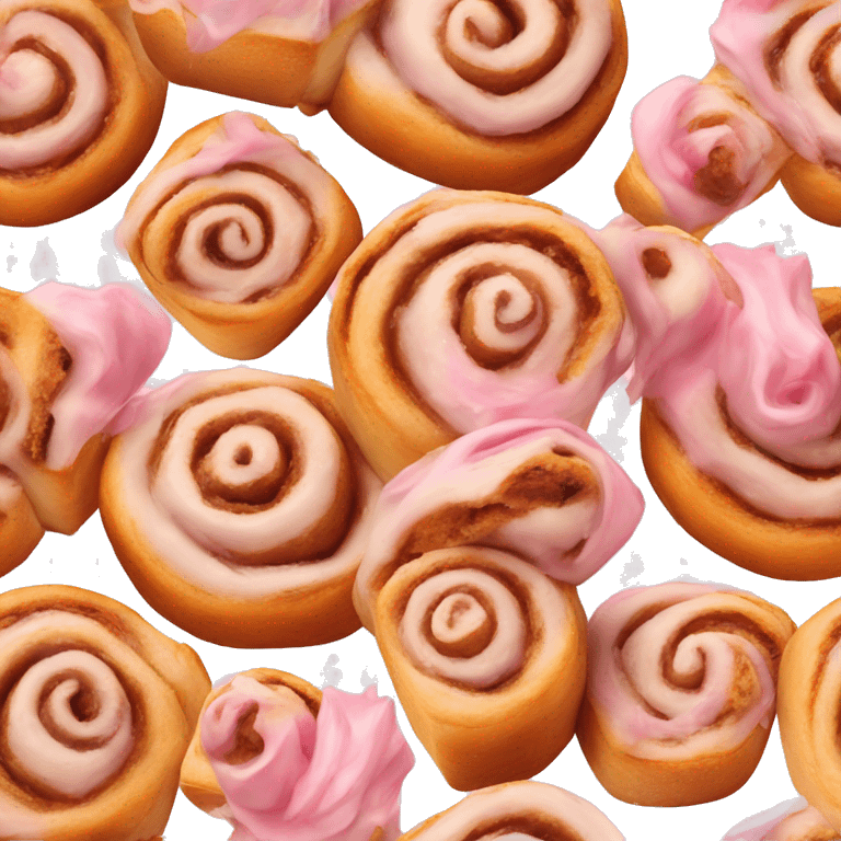 Cinnamon roll pink emoji