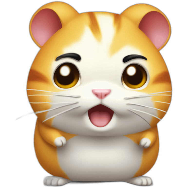 hamtaro cartoon very angry emoji