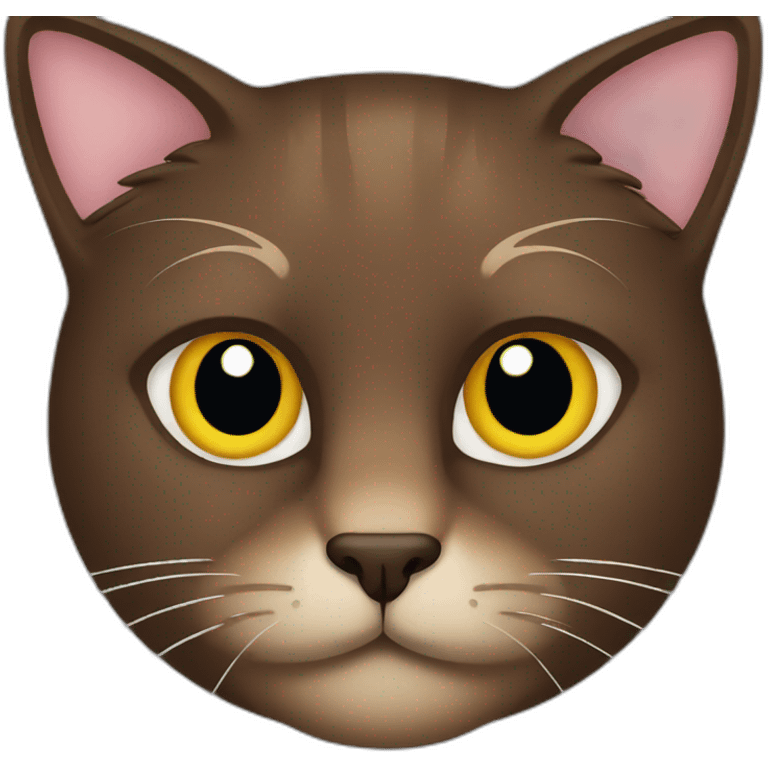 Dark brown cat emoji