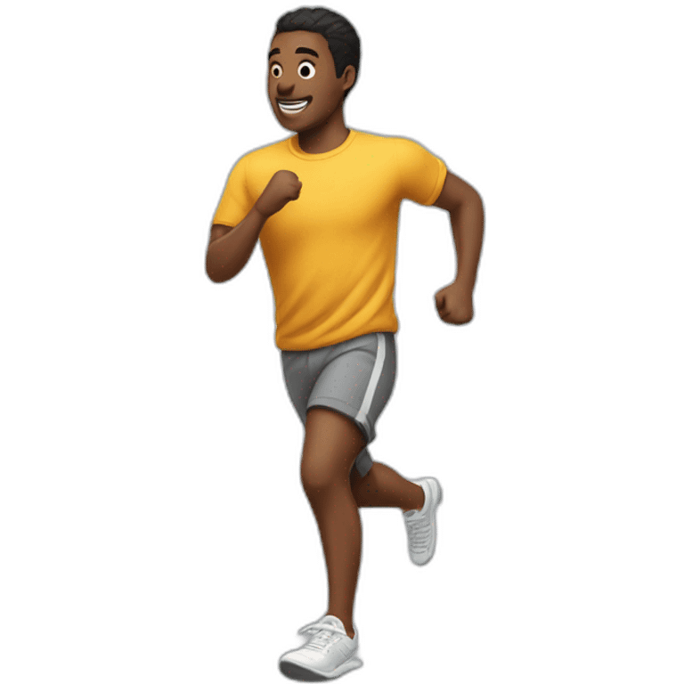 Running from the side in casual attire emoji