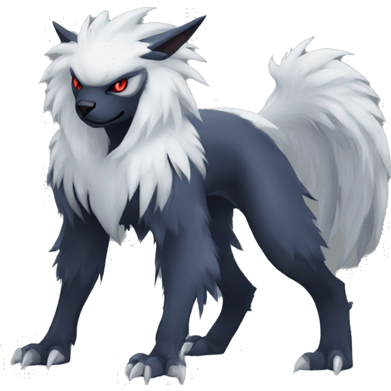 Cool Edgy Absol-Nargacuga-Zorua-Quilava, full body emoji