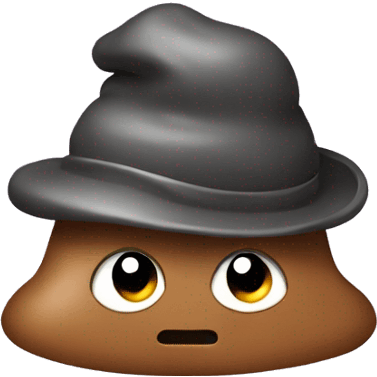 Poop with hat emoji