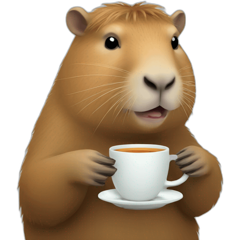 capybara with tea emoji