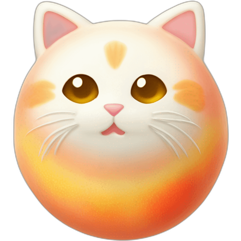 peach rice cake mochi cat emoji