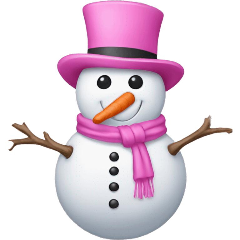 Pink snowman  emoji