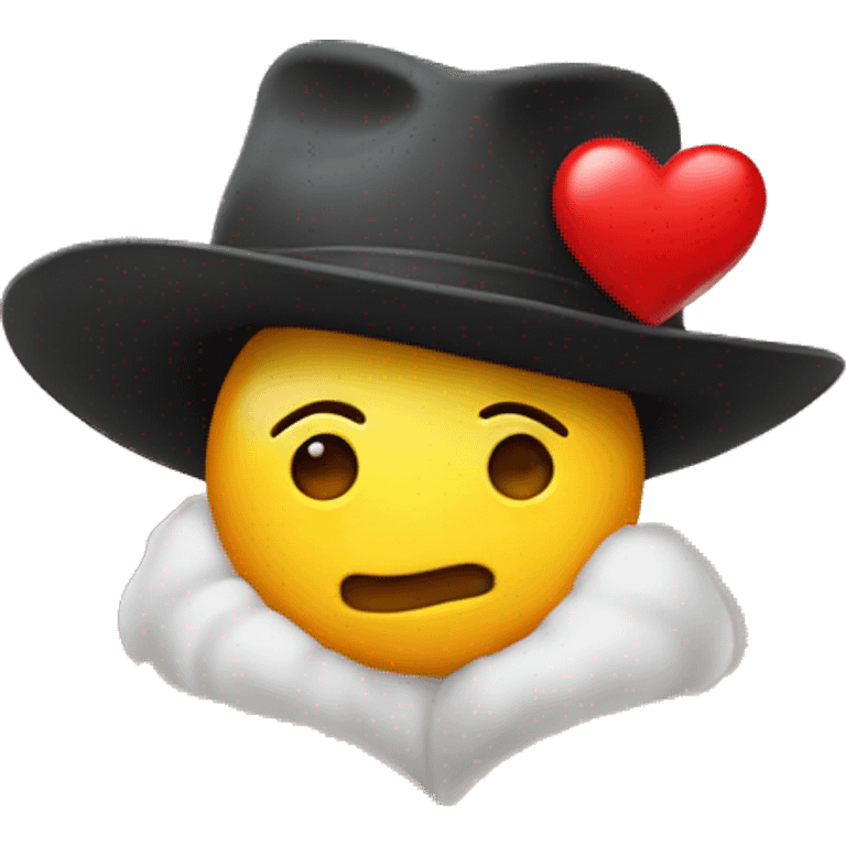 Heart with a hat emoji