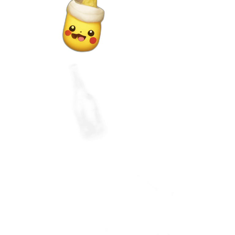 Pikachu qui boit de la bière emoji