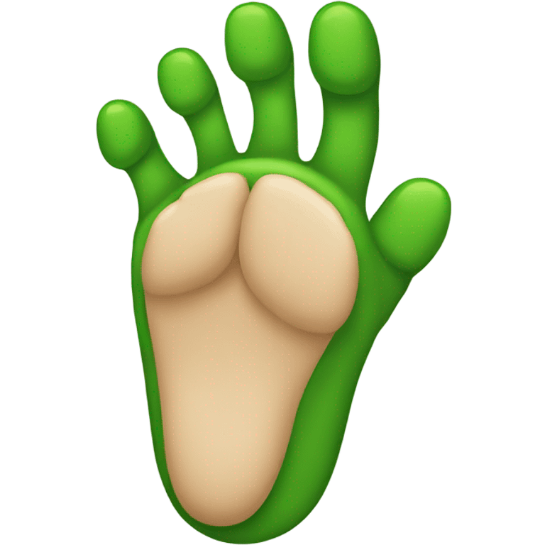 Green toes emoji