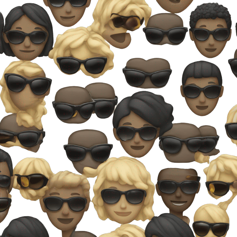 black skinny sunglasses no person emoji