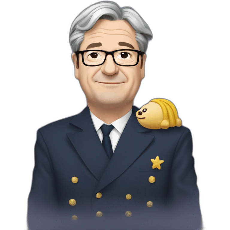 Jean-Luc Melonchon caresse Marine Le Pen emoji