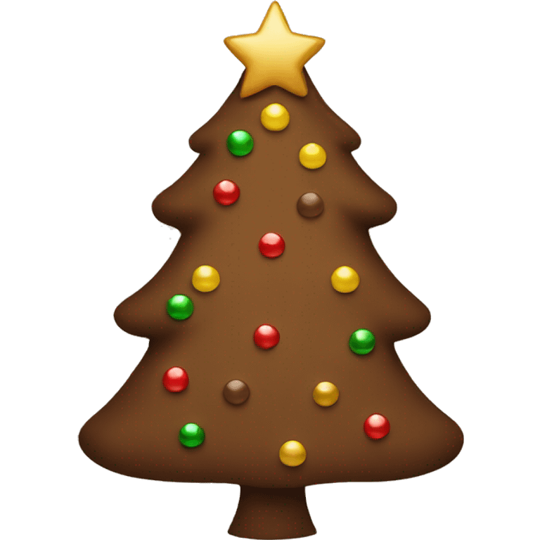 Brown Christmas tree emoji