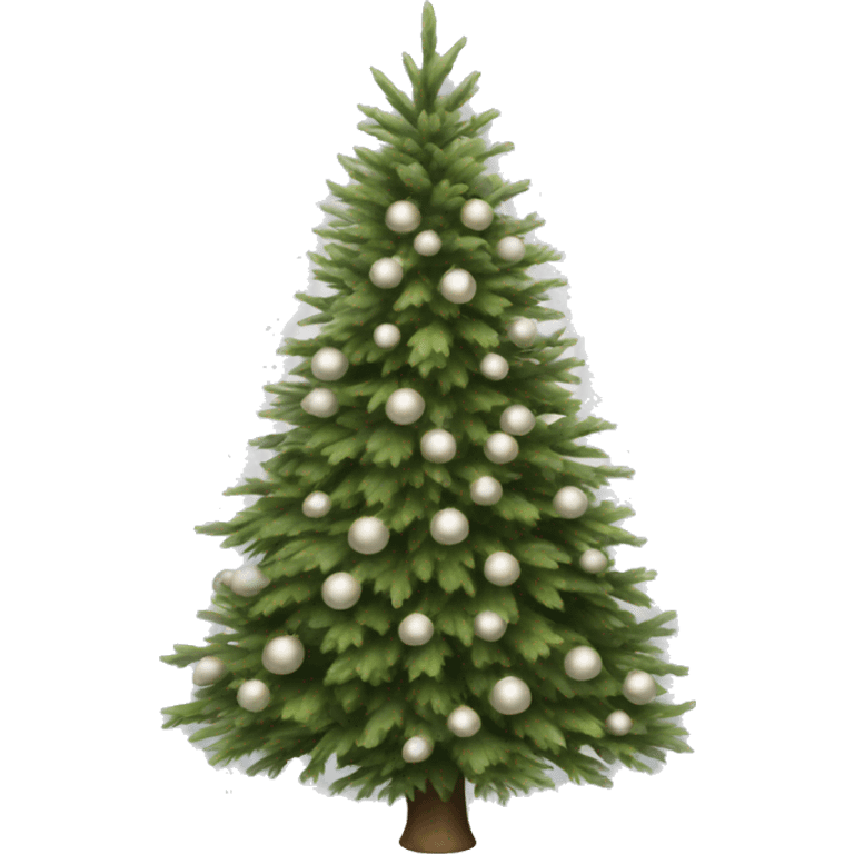 Realistic isolated off white fir christmas tree   emoji